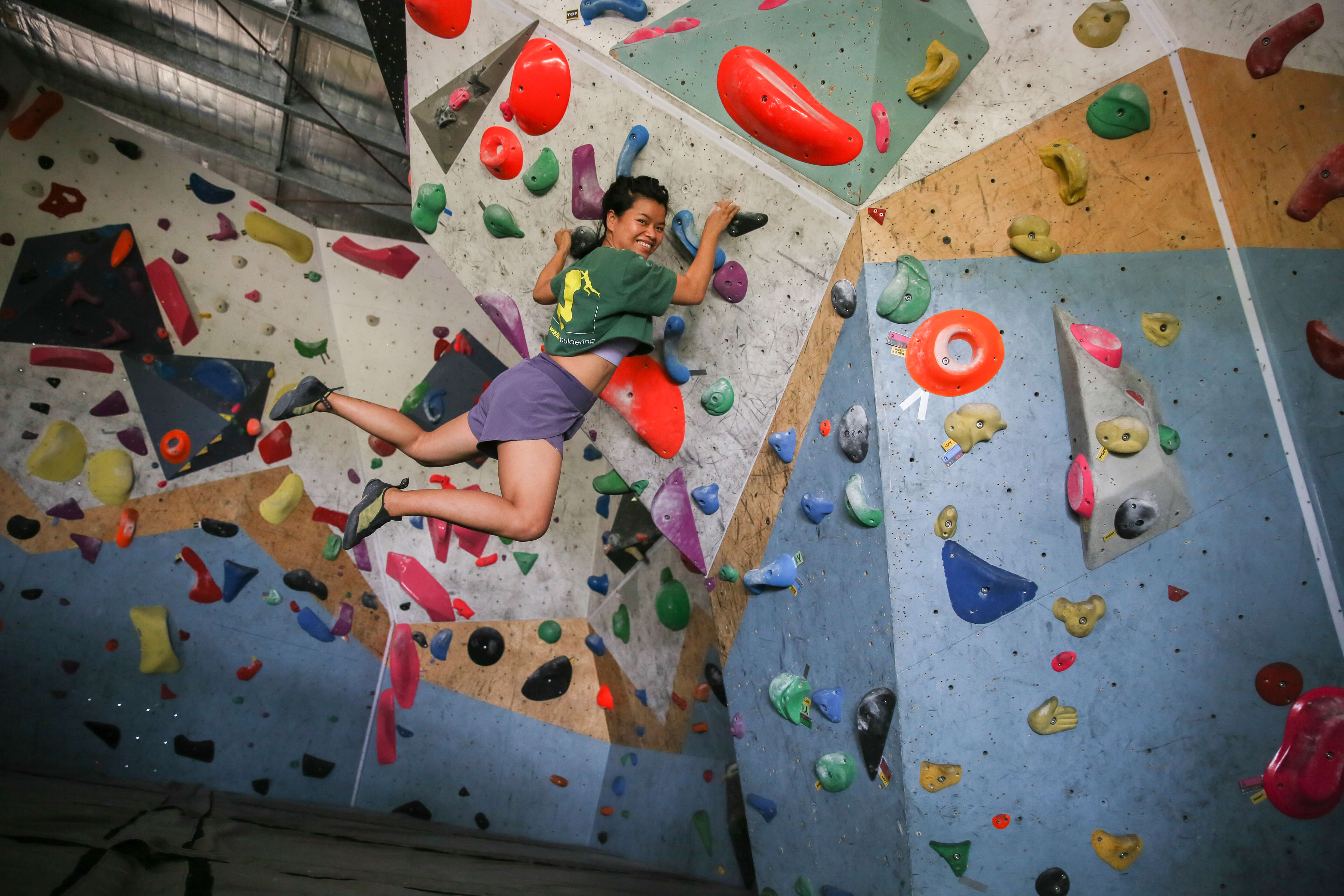 Group climbing at Wall Walkers